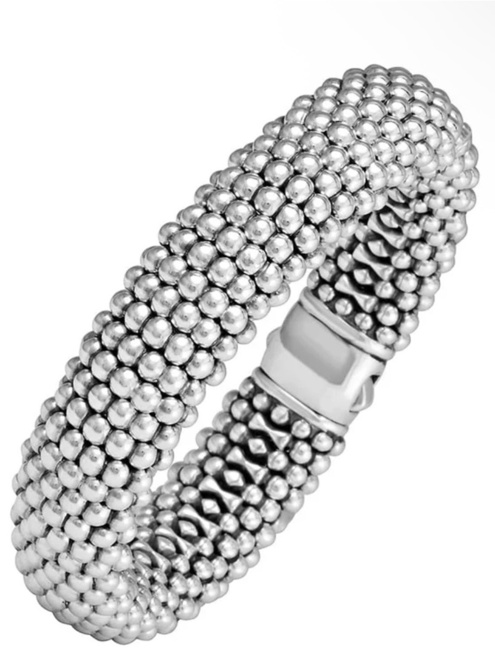 EUC Lagos 15mm Sterling Silver Caviar Bracelet - Picture 4 of 10